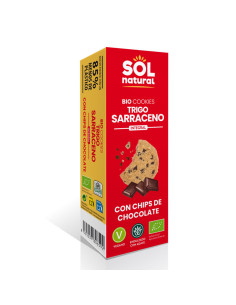 Cookies trigo sarraceno con chips de chocolate bio 170g Sol Natural
